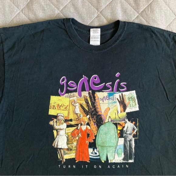 Genesis T Shirt Turn It On Again 2007 European Tour Band Tee Black 2XL Cotton - Picture 2 of 11